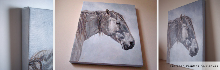 equine painting on canvas