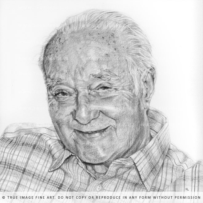 father-in-law portrait in pencil