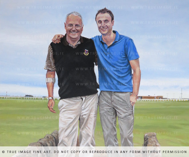 father and son portrait painting from st. andrews