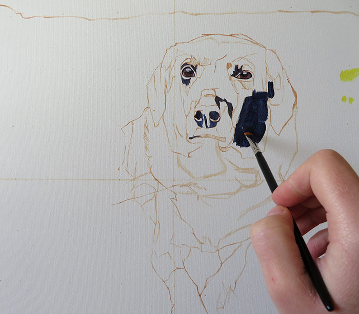 first step of the portrait