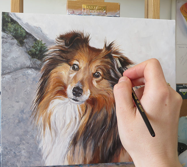 detailing a pet portrait