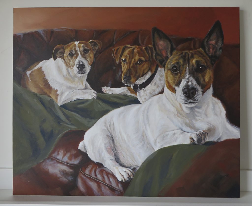 jack russell portrait painting