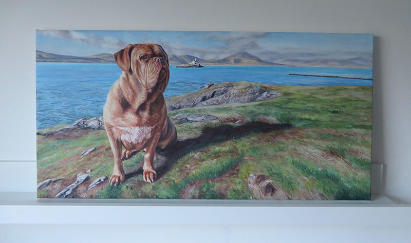 bordeauxdog acrylic painting