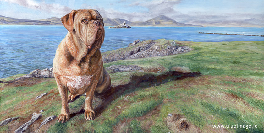 dog portrait painting on canvas