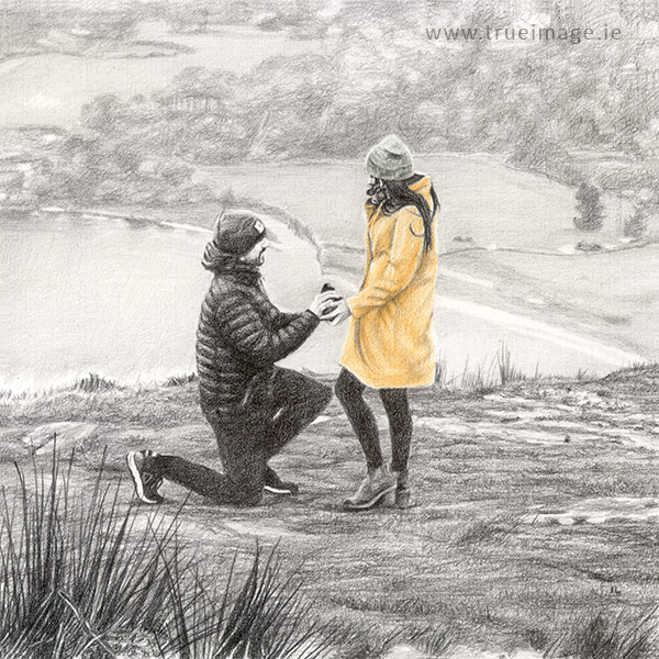 Wedding Proposal in Pencil – TRUE IMAGE FINE ART