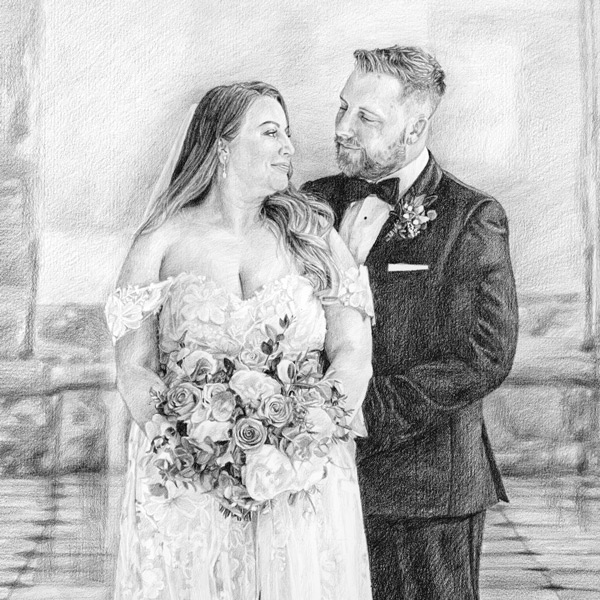 Wedding portrait gifts painted and drawn from photos