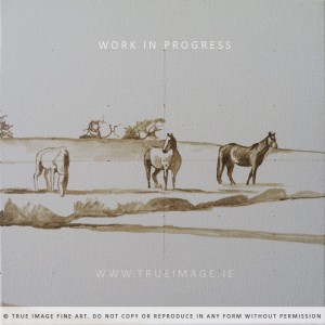 horses in a field