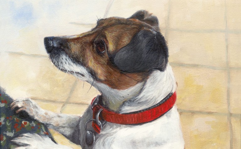 jack russell portrait painting