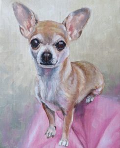 chihuahua painting in progress 3