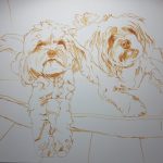 dog painting sketch