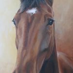 horse portrait painting progress 6