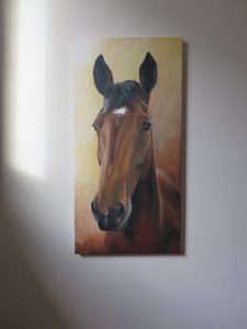 horse painting on a wall