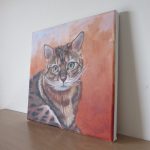 cat painting canvas