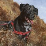 dog painting detail