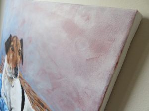 painting canvas detail