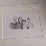 mounted family drawing