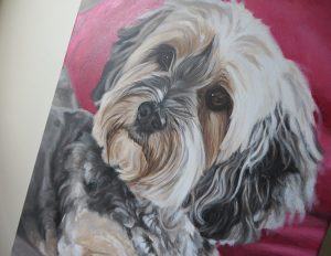 yorkie painting canvas