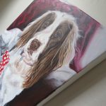 dog painting on canvas