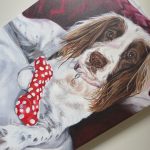 dog painting on canvas