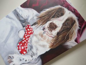 dog painting on canvas