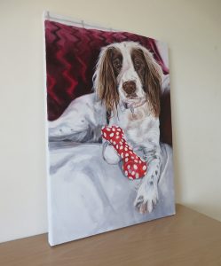 acrylic dog portrait