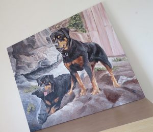 rottweilers painting