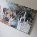 dog portrait on canvas