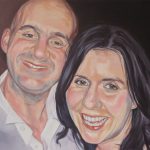 acrylic portrait of a couple