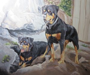 rottie painting detailing 2