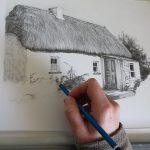 house drawing in progress