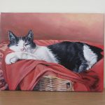 acrylic cat painting