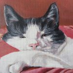 cat painting detail