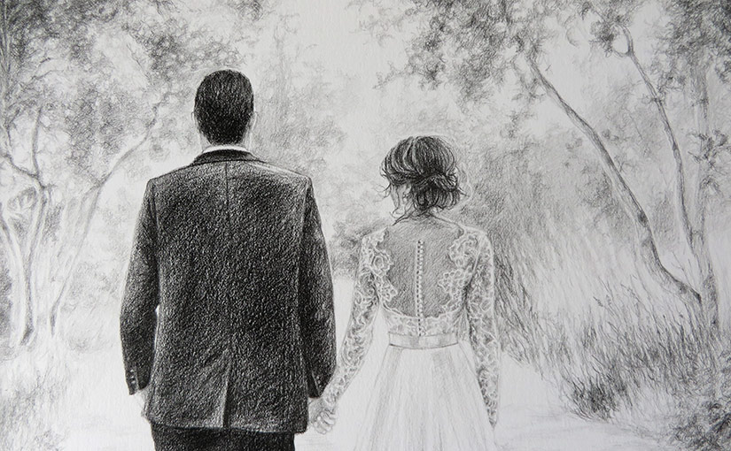 141 Newly Married Couple Drawing Stock Photos, High-Res Pictures, and  Images - Getty Images