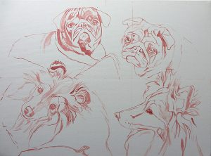 dog portrait sketch