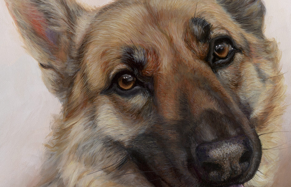 Acrylic painting detail