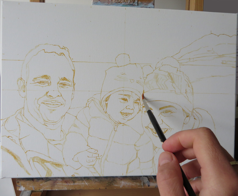 initial sketch family portrait