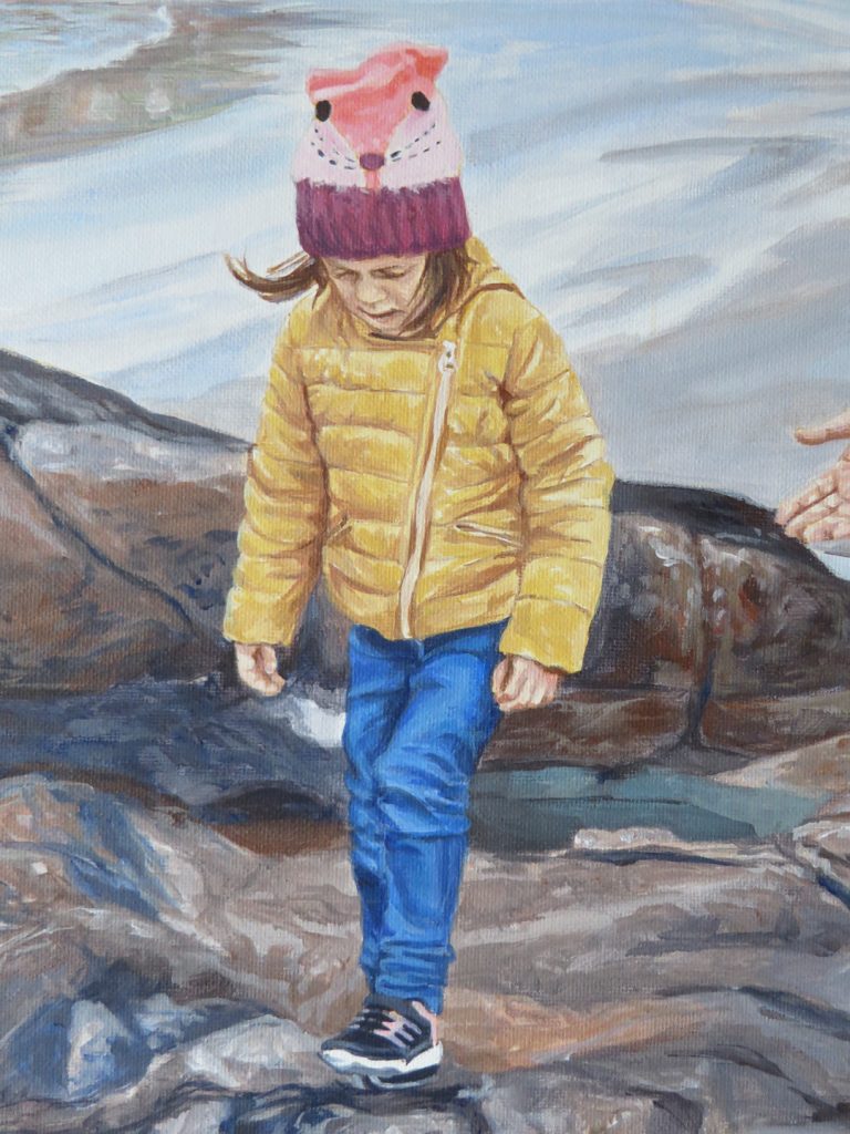 painting of a small girl