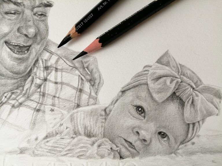 Pencil Drawing of Baby | Pencil Sketch Portraits