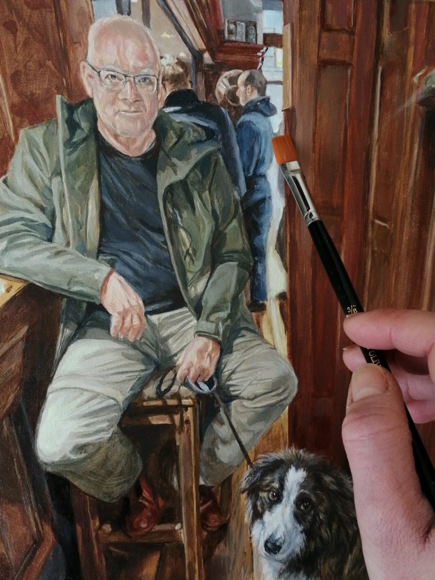 detailing portrait painting from photo