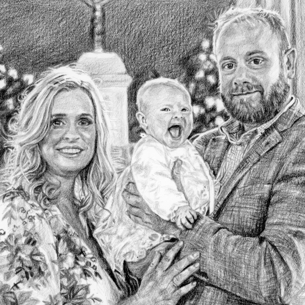 detail of a pencil drawing