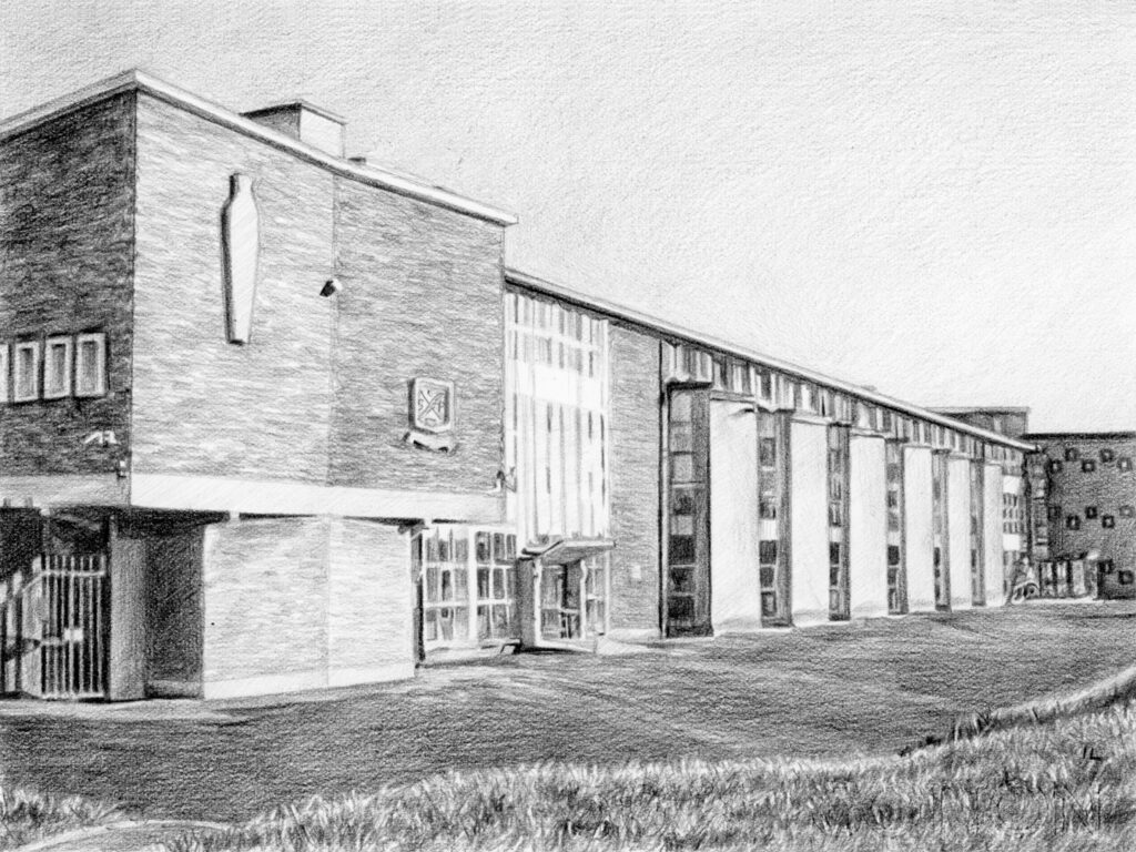 pencil drawing of st pauls girls secondary school greenhills dublin