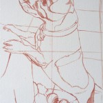 jack russell portrait painting work in progress - sketch