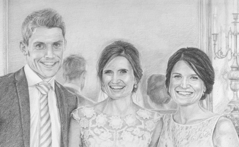 wedding portrait drawing
