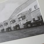 pencil trucks drawing detail