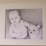 finished mounted drawing