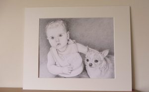 finished mounted drawing