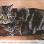 cat painting detail