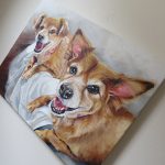 painting canvas dog portrait