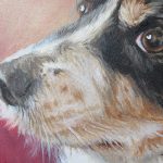 detail of a painting canvas