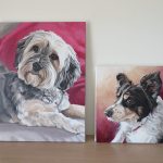 two dog portraits